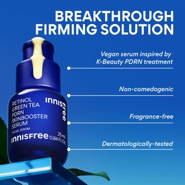 INNISFREE Retinol Green Tea PDRN Skin Booster Ampoule 25ml Set (+Cream 20ml+PDRN 5ml) - [SET] Ampoule 25ml (+Cream 20ml+PDRN 5ml)