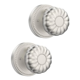 Asidrama 2 Pack Privacy Brushed Nickel Door Knobsb with Lock, Interior Door Knobs Brushed Nickel Interior for Bedroom or Bathroom, Heavy Duty Brushed Nickel Door Handles for Left Right Sided Doors