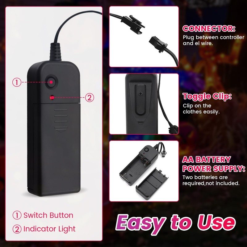 YnGia Led Eyes for Mask Skeleton Ghost Black Cat Spider