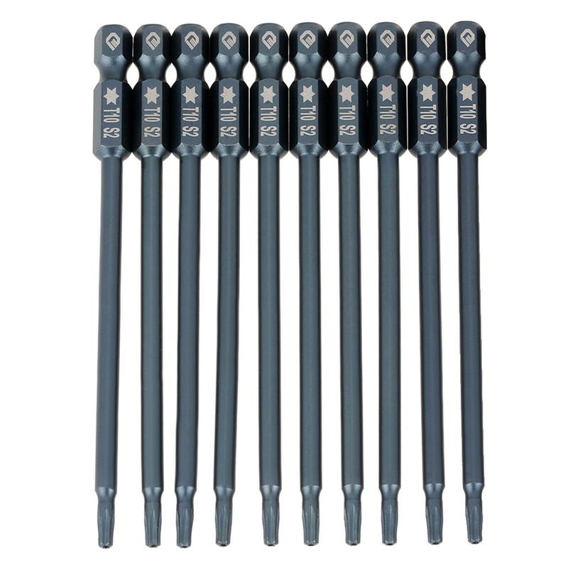 10 Pieces T10 Torx Bit, Torx Screwdriver Set, 100 mm