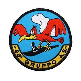 2 Stück Italien Militär Stickerei Patch Abzeichen mit Haken und Loop Backing