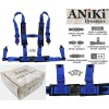 ANIKI BLUE 4 POINT AIRCRAFT BUCKLE RACING SEAT BELT HARNESS