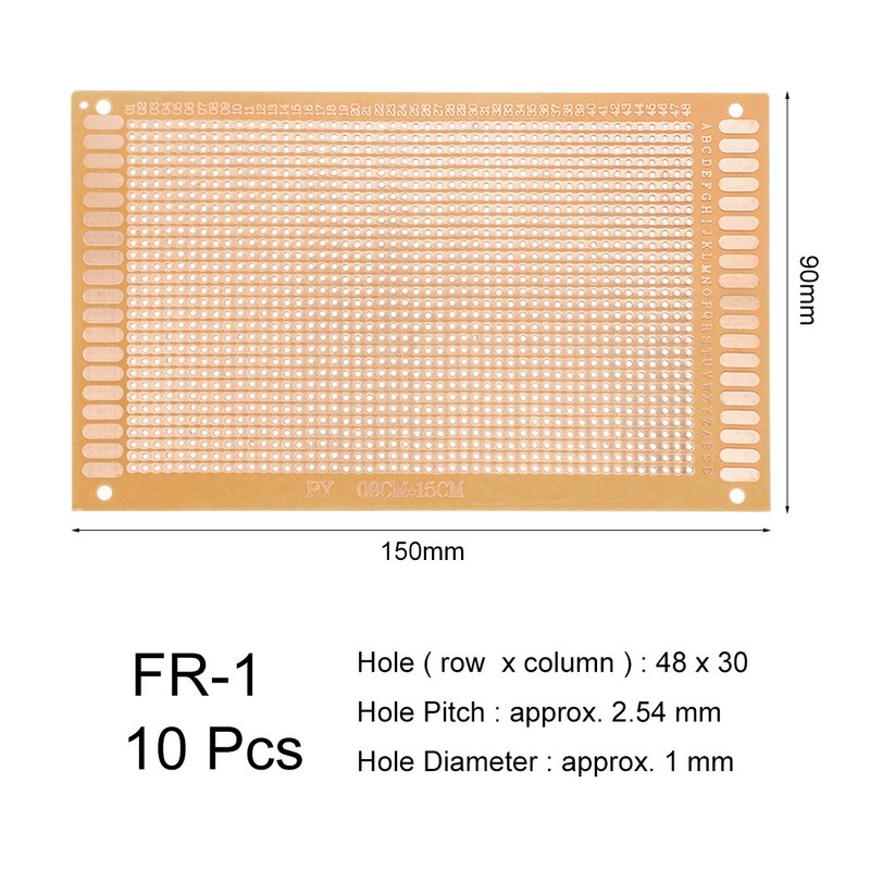 sourcing map Universal Paper Circuit Board Thickness 1.2 mm 9