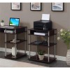 Convenience Concepts Designs2Go No-Tools Printer Stand with Shelves in Espresso