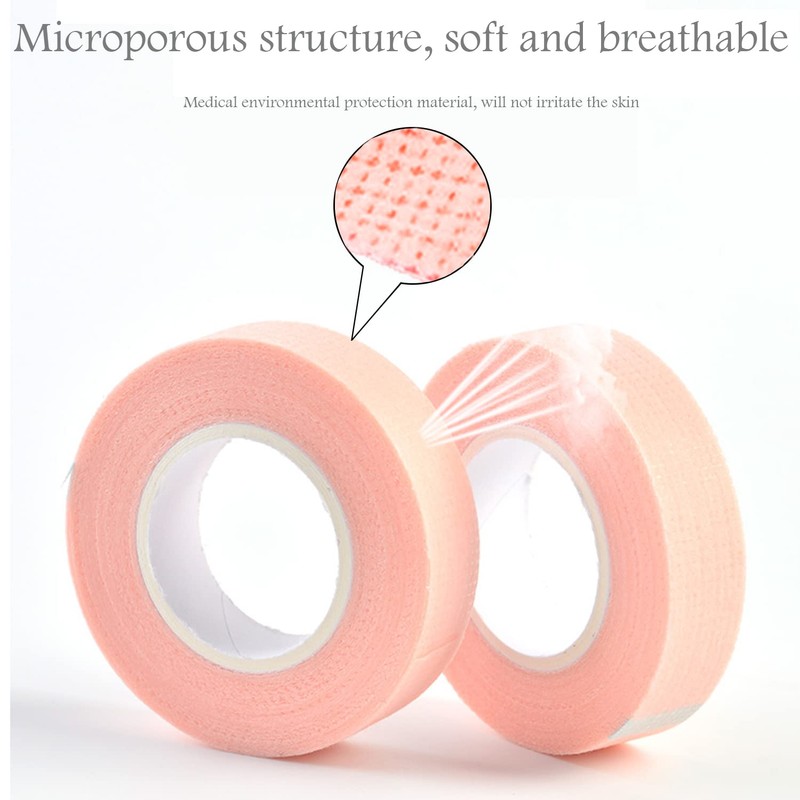 6 Rolls Eyelash Tape,Adhesive Fabric Eyelash Extension Tape,Breathable Micropore Fabric