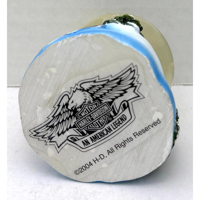 2004 Harley Davidson Mini Holiday Snow Globe Biker Santa 96884-05V