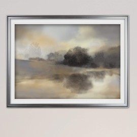 Misty Pond by Nan Abstract Canvas Contemporary Wall Art Framed Giclee Prints Home Decor Painting Ready to Hang