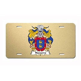 Carpe Diem Designs Navarro Coat of Arms/Navarro Family Crest License/Vanity Plate – Made in The U.S.A