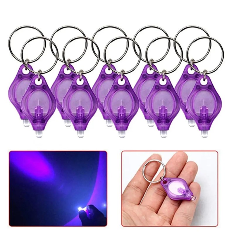 MODOAO Mini LED UV Key Fob Black Light Torch UV