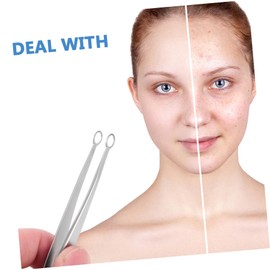 WOONEKY Stainless Pimple Tweezers Clip for Safe Sterilizable for Friends Family