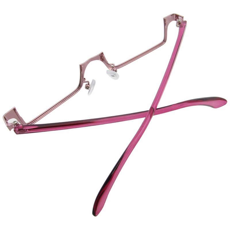 KKD Frameless Cosplay Moe Glasses Under Rim Fashion Glasses Metal