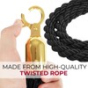4 PCS Stanchion Set for Party - Black Rope Stanchions