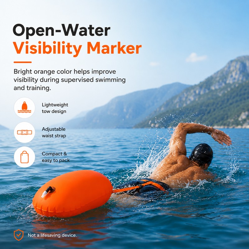 Inflatable Swim Tow Buoy for Open Water – Lightweight PVC