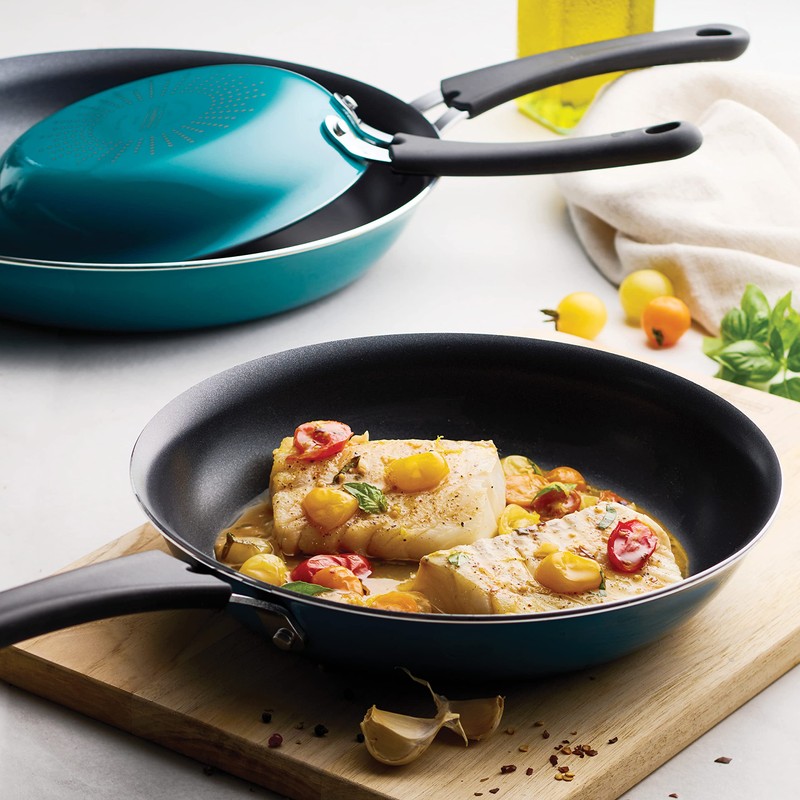Tramontina Porcelain Enamel Non Stick 3-Pack Frying Pans, Skillet Set