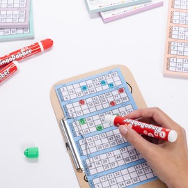 evelay Lucky Bingo Board With Clasp Clip Left Hand Clip 24cm x 15cm - Pack of 1