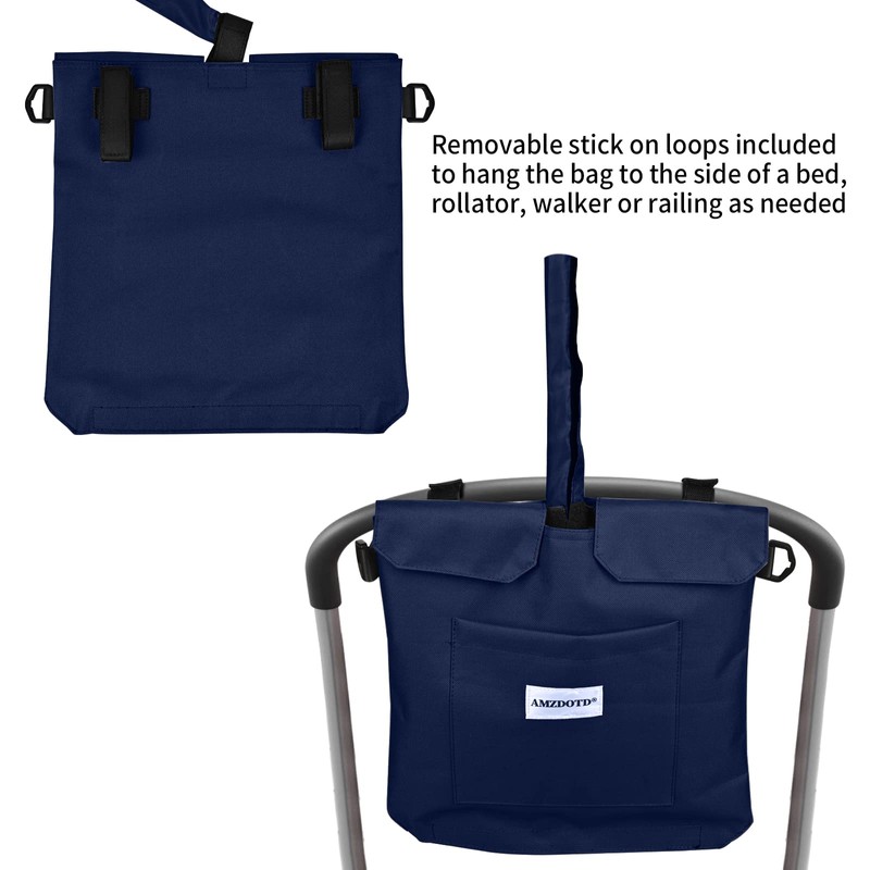 Urine Drainage Bag Holder with Catheter Pipe Cover, Adjustable Strap,