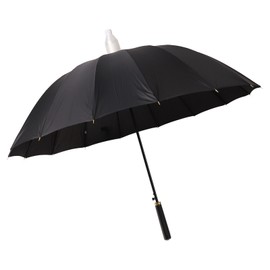 Large Umbrella Automatic Open 16 Ribs Waterproof with Cover Long Straight Handle Strong Umbrella for Men Women Outdoor Black