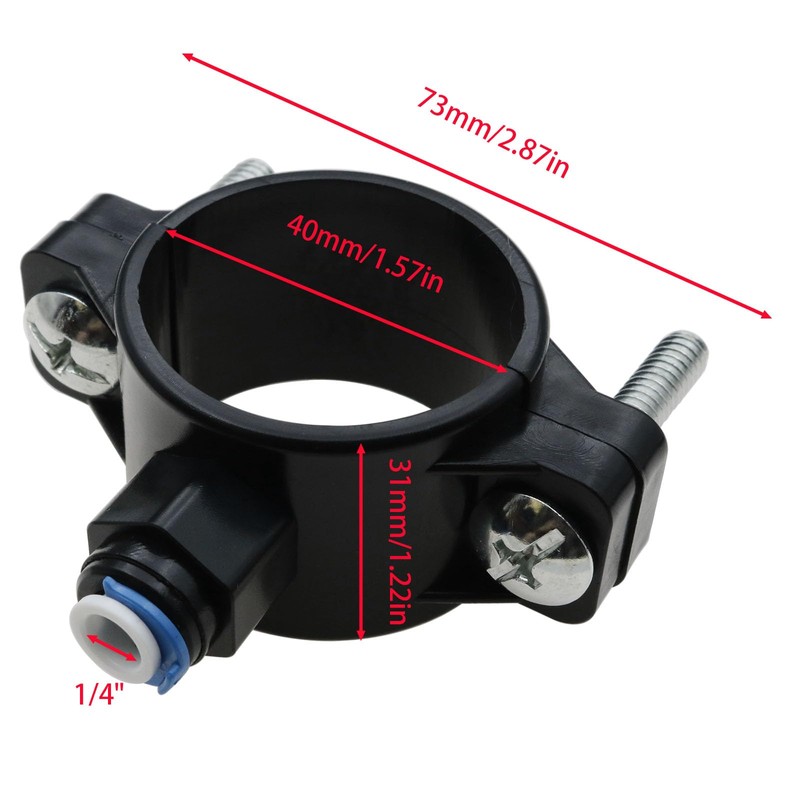 sunnates 2 Pack Drain Saddle Valve with 1/4" Quick Connection