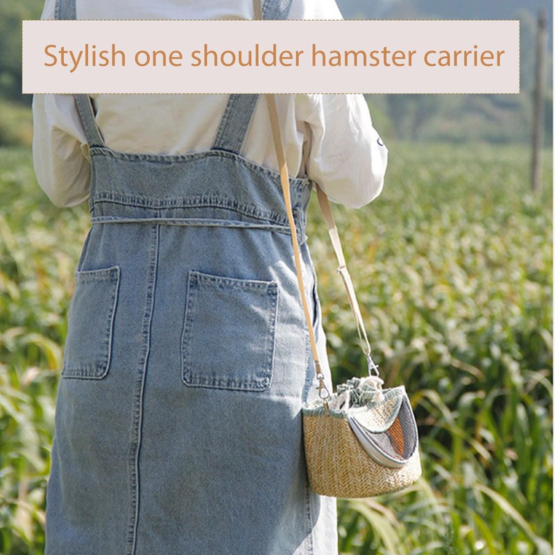 Small Animal Carrier Bag for Guinea Pig Hamster Mouse, Sugar