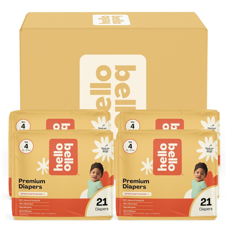 Hello Bello Premium Diapers, Size 4 (22-37 lbs) Surprise Pack