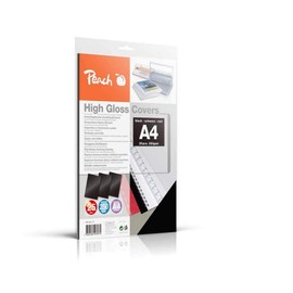 Peach PB100-17 Back Cover Sheets A4 250gsm Pack of 25 High Gloss Black