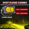 LTEODCHEW 3 Inch LED Pod Lights Yellow 2PCS Off Road