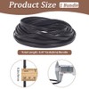 GORGECRAFT 5.5 Yards 5mm Glossy Black Leather Cord Thin Leather