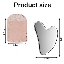 Gua Sha,Gua Sha Massage Tool,Premium Stainless Steel Gua Sha Stone Gua Sha Facial Scraper for Slimmer Face and Contouring Heart Shaped