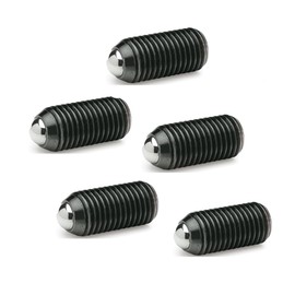 Ganter Standard Elements GN 615.3 M12 K – Springy Pressure Pieces Set Screws with Hex Socket, Black (Pack of 5)