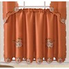GOHD Cutwork Floral. Kitchen Curtain Set. Swag Valance and Tier