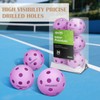 Amoswiz Indoor Pickleball Balls, 6 Pack of 26 Holes Pickleballs,