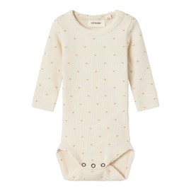 NAME IT Baby Girl Nbfgago LS Slim Bodysuit Lil Noos Long Sleeve Bodysuit, Turtledove/Aop:heart