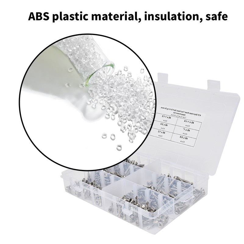 240Pcs Screws Boxed Stainless Steel Material Wear Resistant Corrosion Resistant