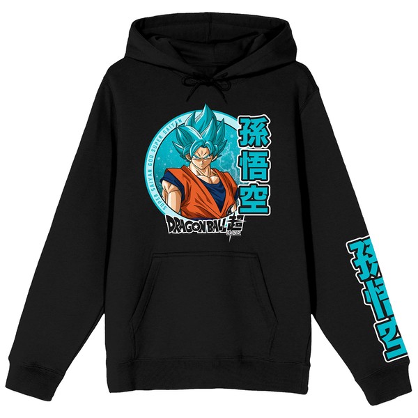 Bioworld Dragon Ball Super Ultra Instinct Goku Men's Black Sweatshirt-XS