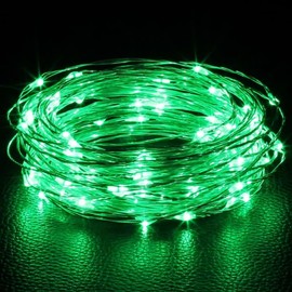 ZXWNAYL 2 Pack LED Copper String Fairy Lights Mini Battery Operated Lights Fairy Lights for Bedroom Fake Plants Gift Decorations Christmas Parties and Weddings.(30LED/10FT Green)