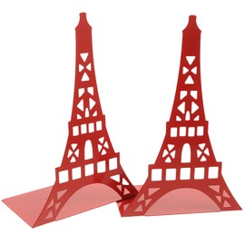 BESTOYARD 2 Pcs Genesis Eiffel Tower Bookends Stylish Reusable Tower Book Organizer with Anti-Slip for Book Organization on Shelf and Desk