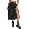 GORGLITTER Women's Long Skirt with Slit Summer Skirt with Polka