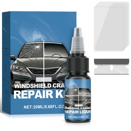 Detolia Windshield Repair Kit – Glass Repair Liquid for Cracks, 2025 Upgrade Automotive Windshield Crack Repair Kit for Chips, Bulls-Eye, and Star Damage 20ml（ Blue 1Pcs）