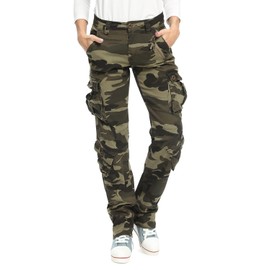 OCHENTA Camouflage Cargo Pants for Women Stretch Combat Tactical Army Military Casual Work Travel with 8 Pockets Camo 169 Size 8