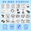 Aisharery Bibs Bodysuits Baby Shower Game Sign Set Newborn Onesies