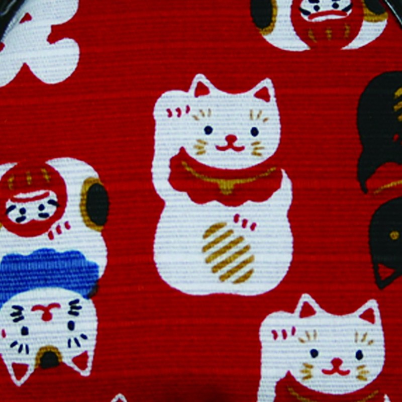 Maeda Dyko Washu Hiwa Funny Japanese Pattern Maneki Neko Round