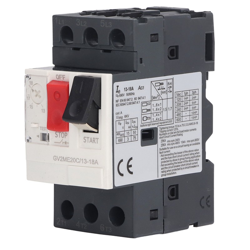 Motor Circuit Breaker 3P Overload Protection Switch Manual Motor Starter