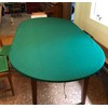 Felt Poker table cover fits oval / round table with