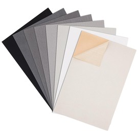 BENECREAT 8 Style Faux Suede Self-Adhesive Repair Patch, 11.8x7.8inch Black Series Couch Patch Repair Fabric for Patch Car Seats, Handbags, Jacket Holes and Tears