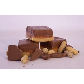 Betsy's Fancy Fudge CHOCOLATE PEANUT BUTTER FUDGE, 1 LB in 4 Wrapped Pieces, Gluten Free Candy, Fresh Artisan Fudge Makes Great Gift
