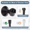 BRIGHT SHOWERS Strong Adhesive Shower Head Holder with Dual Angle