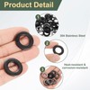 sourcing map 10 Pcs M12 Black Flat Washers, 24mm Outer