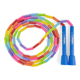 Beaded Kids Exercise Jump Rope - Segmented Skipping Rope for Kids - Durable Shatterproof Outdoor Beads - Light Weight and Easily Adjustable Kids Jump Rope
