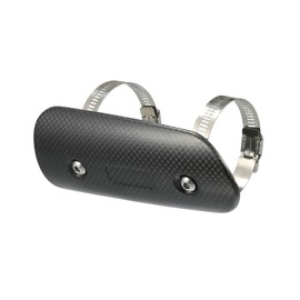 VekAuto Muffler Heat Guard with Clamp/Exhaust Pipe Head Shield Cover for Motorcycle/Heat Insulation Carbon Fiber 145x62mm / 1 Set Black Auto Accessories