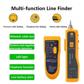 QUNNIE Wire Tester Line Finder Network Cable Tester Multifunction Wire Tracker RJ45 RJ11 Cable Tracker with Earphone Ethernet for Cable Collation,Telephone Line Tester,Continuity Checking